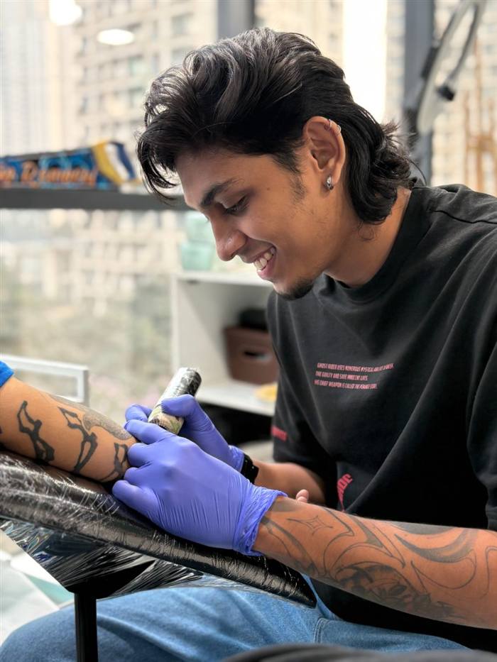 Swarain Pawar, tattoo artist at Tiger Skin Tattoos Thane