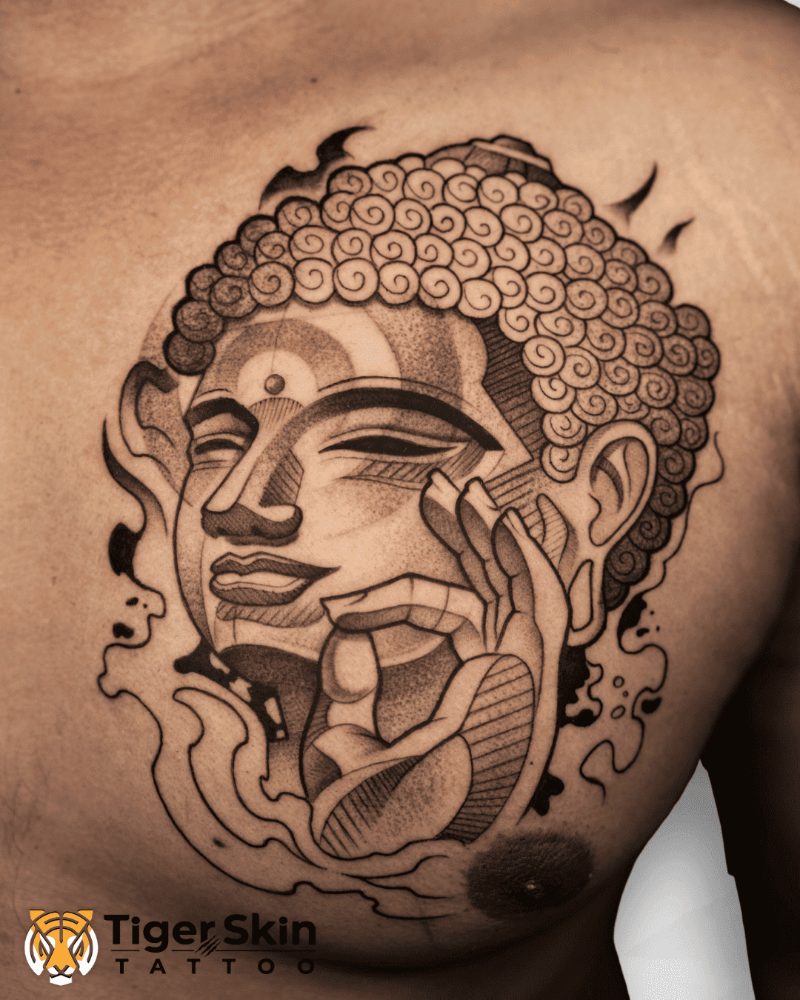 Shiva Mahadev realism tattoo Thane by Swarain Pawar