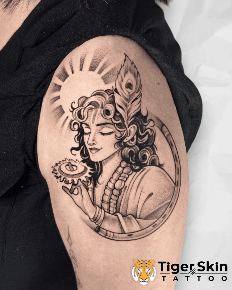 Ganesh custom religious tattoo Thane by Swarain Pawar