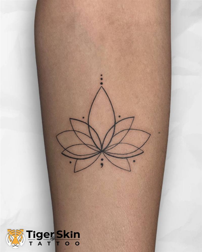 Fine line tattoo in Thane by Tiger Skin