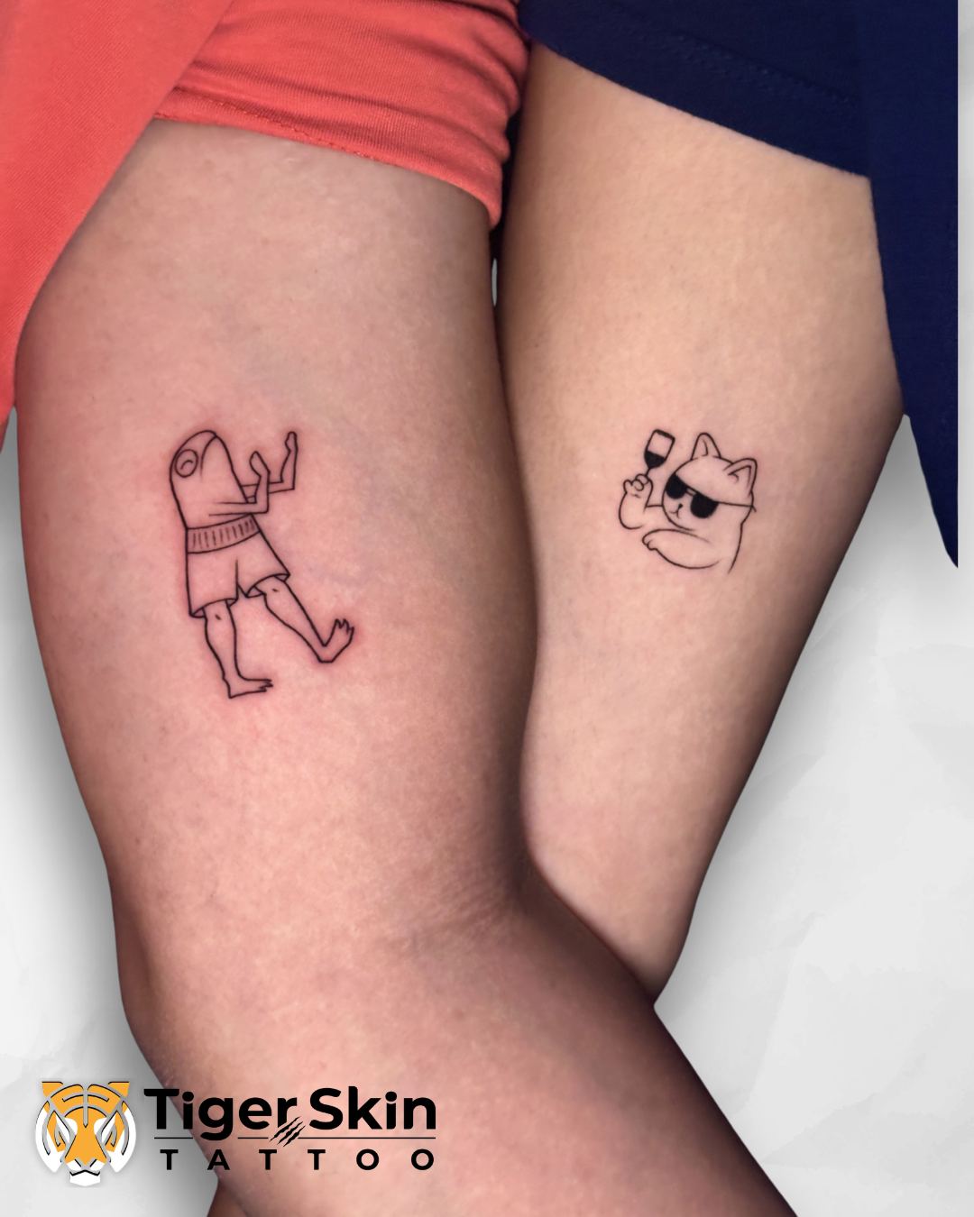 Fine line tattoo in Thane by Tiger Skin