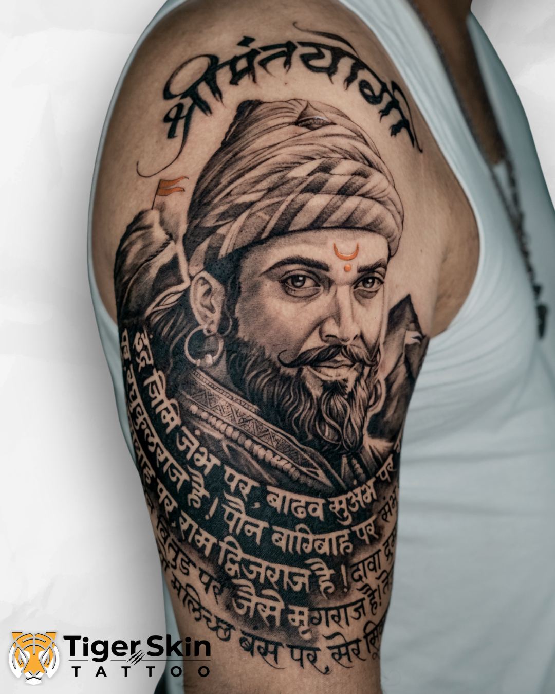 Religious tattoo in Thane by Tiger Skin